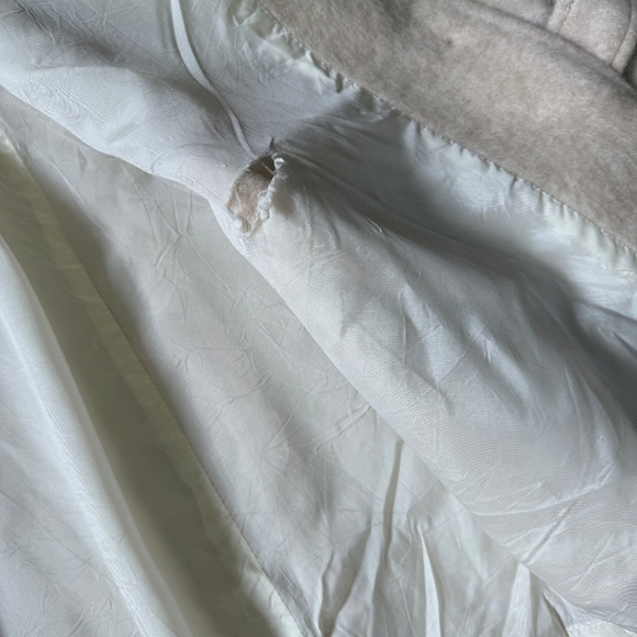 Stunning Vintage 70s oversized ivory wool swing coat - Picture 10 of 11